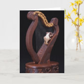 Mini Explorer Harp Greeting Card Karte (Gelbe Blume)