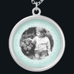 Mini-Extravagant-Rahmen-benutzerdefiniertes Foto Versilberte Kette<br><div class="desc">Elegantes und einfaches Foto-Rahmen-Design.</div>