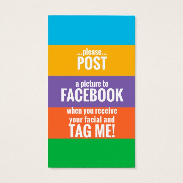 Mini-Facial Instruction Card (Rückseite)