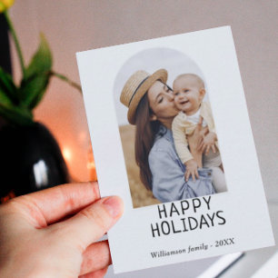 Mini-Familienfoto Winterurlaub  Mitteilungskarte