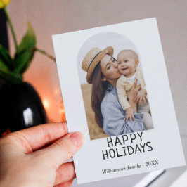 Mini Family Foto Winterurlaub Mitteilungskarte