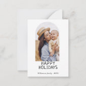 Mini Family Foto Winterurlaub Mitteilungskarte (Vorderseite)