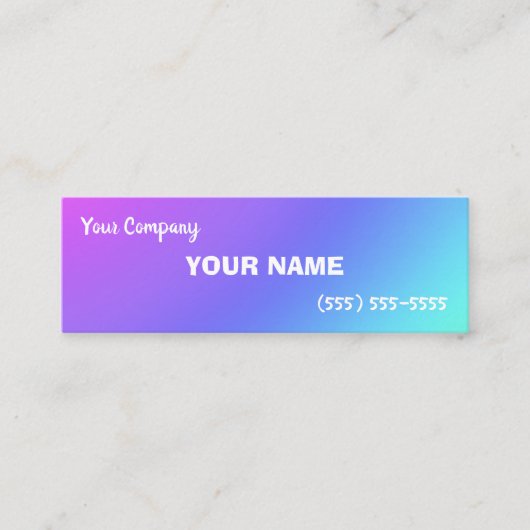 Mini-farbenfrohe, leuchtende Visitenkarten Mini Visitenkarte (Vorderseite)