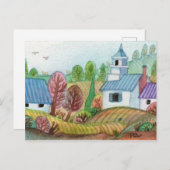 Mini Farmland Lakescape Postkarte (Vorne/Hinten)