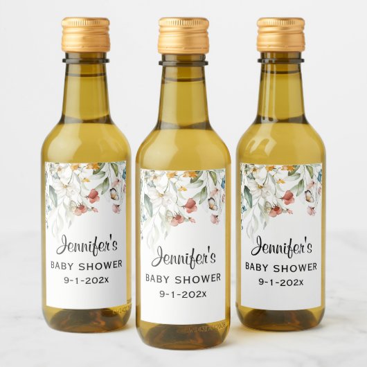 Mini Flasche Baby Dusche Blumenkohl Mini Weinetikett (Flaschen)