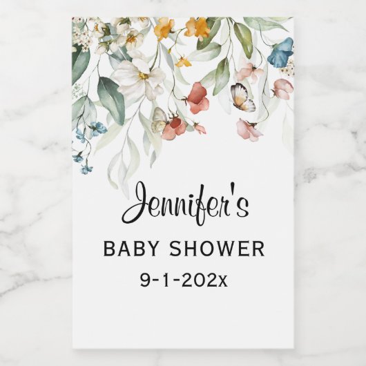 Mini Flasche Baby Dusche Blumenkohl Mini Weinetikett (Einzelnes Label)