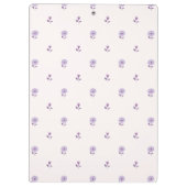 Mini Floral Focus Pastel Lila Klemmbrett (Rückseite)