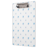 Mini Floral Focus Soft Blue Klemmbrett (Links)