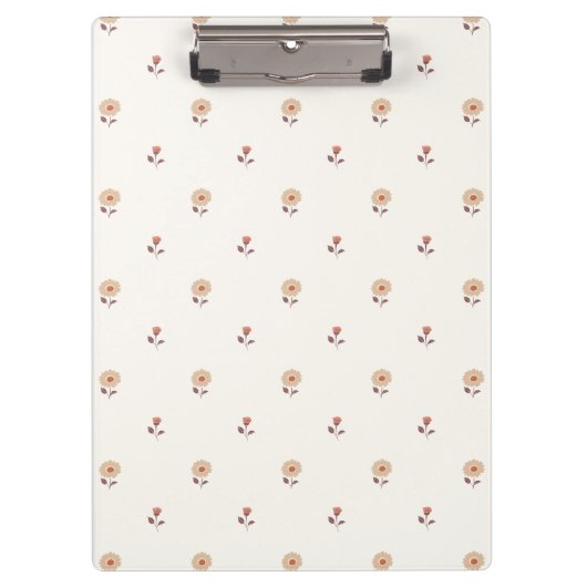 Mini Floral Focus Warm neutral Klemmbrett (Vorderseite)