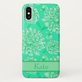 Mini Floral Monogramm Case-Mate iPhone Hülle (Rückseite)