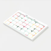 Mini Floral Undated Calendar Post-it Klebezettel (angewinkelt)