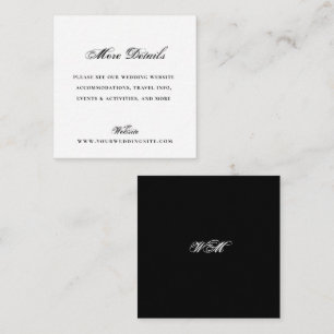 Mini Formal Smoking Schwarz Hochzeits-Website Deta Begleitkarte