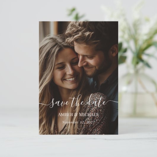 Mini-Foto-Flat-Save the Date-Karte Save The Date (Stehend Vorderseite)