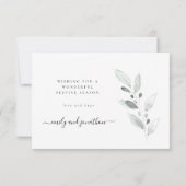 MINI Foto Foliage 1. Verheiratete Weihnachtskarte Mitteilungskarte (Rückseite)