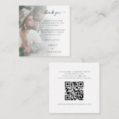 MINI Foto Overlay QR-Code Hochzeit Vielen Dank Mitteilungskarte (Vorne/Hinten)