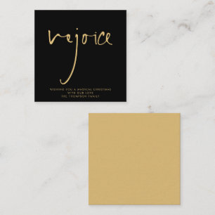 MINI Freuen Sie sich auf elegantes Script Golden Mitteilungskarte