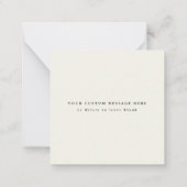 Mini Frohe Weihnachten Moderne Elegante Script Elv Mitteilungskarte (Rückseite)