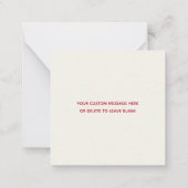 Mini Frohe Weihnachten Moderner Minimalistischer U Mitteilungskarte (Rückseite)