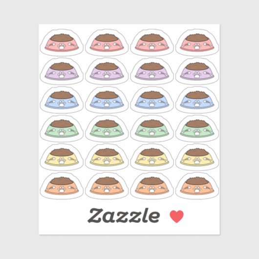 Mini Füttre Cat Erinnerung Pet Food Bowl Bujo Plan Aufkleber (Blatt)