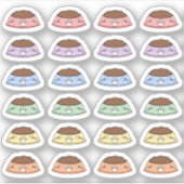 Mini Füttre Cat Erinnerung Pet Food Bowl Bujo Plan Aufkleber (Vorderseite)