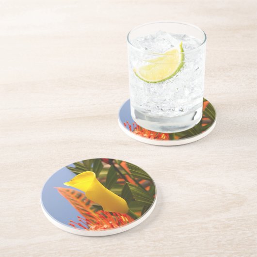 Mini-Gelblilie Untersetzer (Seite)