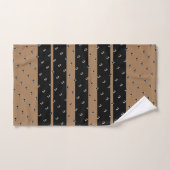 Mini Geo Black Brown Streifen Badhandtuch Set (Handtuch)
