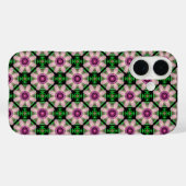 Mini Geometric Floral in Green and Pink Case-Mate iPhone Hülle (Rückseite (Horizontal))