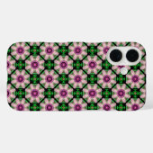 Mini-Geometrisch-Blume in Grün und Pink Case-Mate iPhone Hülle (Rückseite (Horizontal))