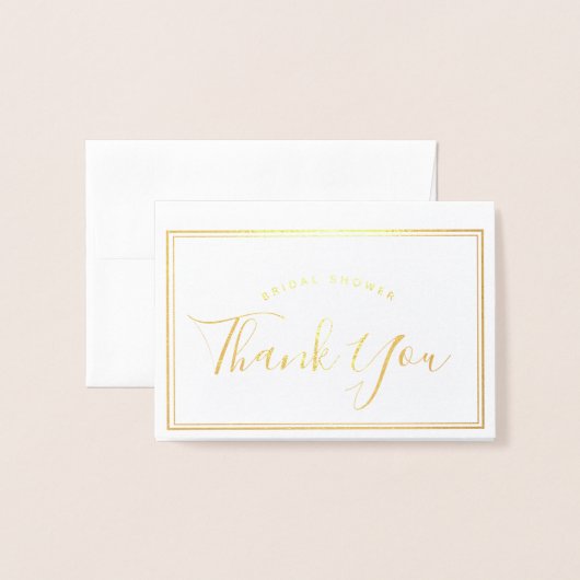 Mini Gerahmt Brautparty Danke Foil Card Folienkarte (Vorderseite mit Umschlag)