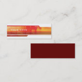 MINI-GESCHÄFTSKARTE: 1 orangefarbenes Gelb Mini Visitenkarte (Vorne/Hinten)