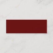 MINI-GESCHÄFTSKARTE: 1 orangefarbenes Gelb Mini Visitenkarte (Rückseite)