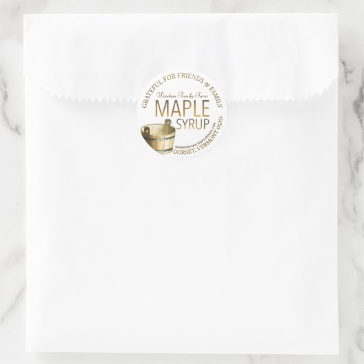 Mini-Geschenketikett-Kapselsirup-Jar oder Jug-Topp Runder Aufkleber (Tasche)