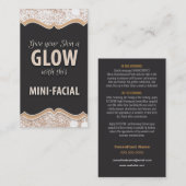 Mini-Gesichtsanweisungskarten - GLÜHEN Visitenkarte (Vorne/Hinten)