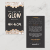 Mini-Gesichtsanweisungskarten - GLÜHEN Visitenkarte (Vorne/Hinten)