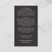 Mini-Gesichtsanweisungskarten - GLÜHEN Visitenkarte (Rückseite)