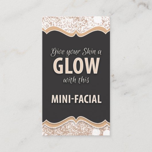 Mini-Gesichtsanweisungskarten - GLÜHEN Visitenkarte (Vorderseite)