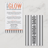 Mini-Gesichtsanweisungskarten - LIEBE IHRE HAUT Visitenkarte (Vorne/Hinten)