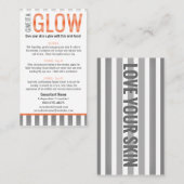 Mini-Gesichtsanweisungskarten - LIEBE IHRE HAUT Visitenkarte (Vorne/Hinten)