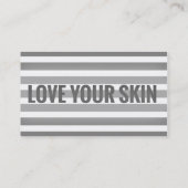 Mini-Gesichtsanweisungskarten - LIEBE IHRE HAUT Visitenkarte (Rückseite)