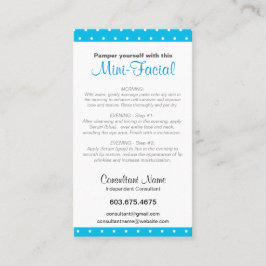 Mini-Gesichtsanweisungskarten Visitenkarte