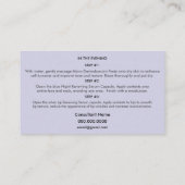 Mini-Gesichtsanweisungskarten Visitenkarte (Rückseite)