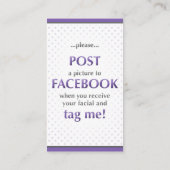 Mini-Gesichtsanweisungskarten Visitenkarte (Rückseite)