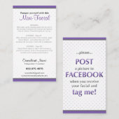 Mini-Gesichtsanweisungskarten Visitenkarte (Vorne/Hinten)