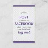 Mini-Gesichtsanweisungskarten Visitenkarte (Rückseite)