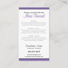 Mini-Gesichtsanweisungskarten Visitenkarte