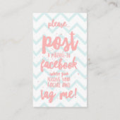 Mini-Gesichtsanweisungskarten Visitenkarte (Rückseite)