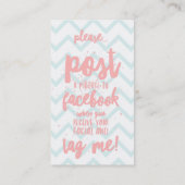 Mini-Gesichtsanweisungskarten Visitenkarte (Rückseite)