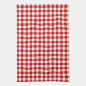 Mini Gingham Karo Red White Kariert Pattern Geschirrtuch (Vertikal)