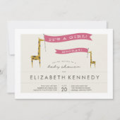 Mini Giraffes Einladung (Vorderseite)