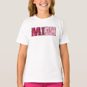 Mini Girl Niedlich Whimsical Rustikal Rosa Kariert T-Shirt (Vorderseite)